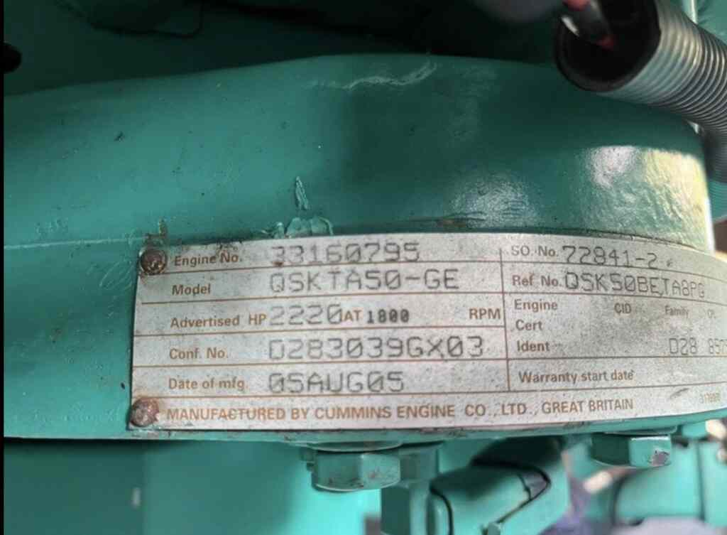 Cummins QSK50 Diesel Power Module - Tier 2